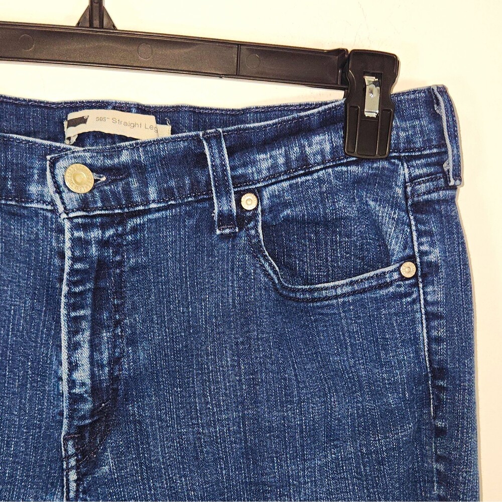 Levi's 500 Series 505 Straight Leg Jeans Women's 32 Size 14 Distressed Hem
